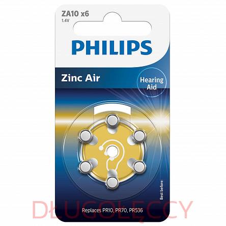 Bateria słuchowa PHILIPS PR10 PR70 1.4V blister 6szt