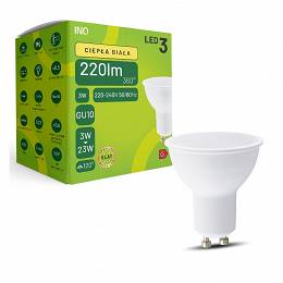 INQ GU10 3W 220lm MR16 3000K żarówka LED ciepła biała