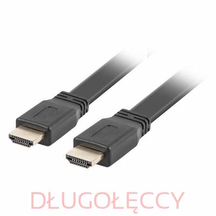 LANBERGKABEL HDMI M/M V2.0 5M CZARNY 4K PŁASKI