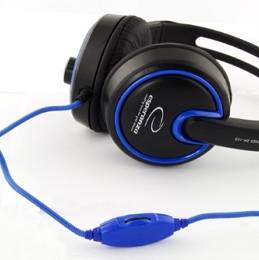 ESPERANZA Słuchawki stereo z mikrofonem EH-153 Hornet niebieskie