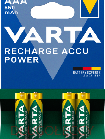 VARTA R03 AAA akumulator 550mAh NiMH 1,2V blister 4szt