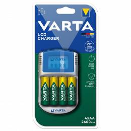 VARTA LCD CHARGER ładowarka na 4 akumulatory AA/AAA + 4xAA 2600mAh