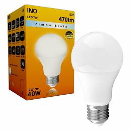 INQ E27 7W 470lm 6000K A60 żarówka LED zimna biała