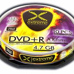 Płyta EXTREME DVD+R 4.7GBx16 op 10 cake box