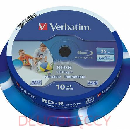 VERBATIM print BD-R 25GB x6 blu ray op. 10 szt LTH