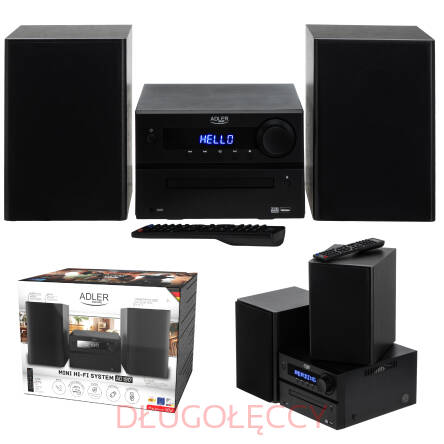 Adler AD 1917 Wieża HI-FI z Bluetooth, CD, USB i radiem FM 