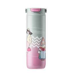Kubek termiczny dla dzieci Maestro MR-1644-C-NEW GIRLS 600 ml z rurką i ustnikiem