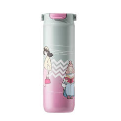 Kubek termiczny dla dzieci Maestro MR-1644-C-NEW GIRLS 600 ml z rurką i ustnikiem