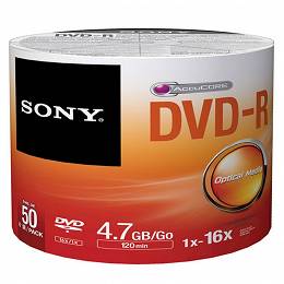 Płyta SONY DVD-R 4.7GBx16 op 50 szt spin