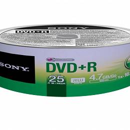 Płyty SONY DVD+R 16x opakowanie 25szt. typu spin