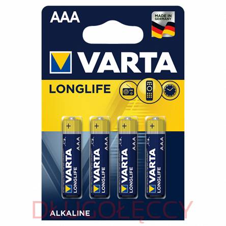 4 sztuki VARTA LR03 1,5V LONGLIFE blister 