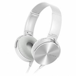 SONY MDR-XB450APW z mikrofonem białe