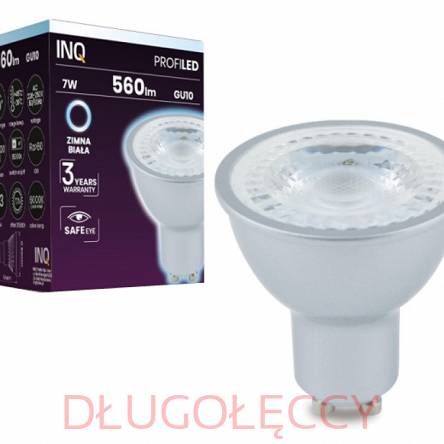 INQ LED Profi GU10 7W (45W) 560lm soczewka 6000K zimna biała