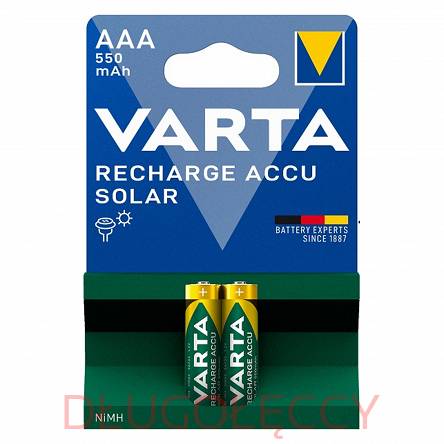 Akumulatorek VARTA 550mAh AAA R03 blister 2szt do lamp SOLARNYCH