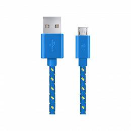 ESPERANZA EB181 kabel USB 2.0 - micro USB 2m oplot niebieski