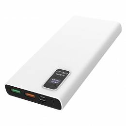 PLATINET POWER BANK 10000mAh Polymer PD 3.0 QC 3.0 LED Screen biały