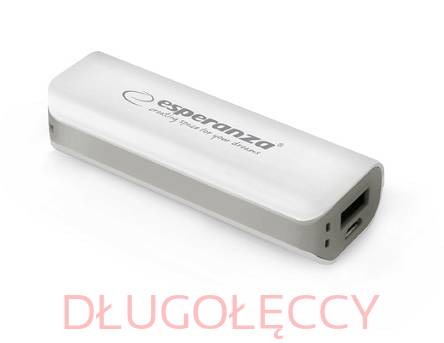 ESPERANZA POWER BANK JOULE 2200mAh biało-szary