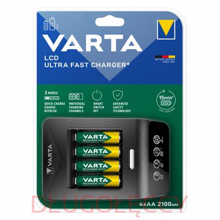 VARTA LCD ULTRA FAST ładowarka do akumulatorów AA/AAA