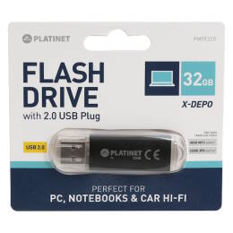 PENDRIVE USB 2.0 X-Depo 32GB BLACK platinet
