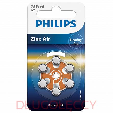 Bateria słuchowa PHILIPS PR13 PR48 1.4V blister 6szt