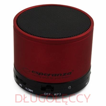 ESPERANZA RITMO głośnik bluetooth bordowy