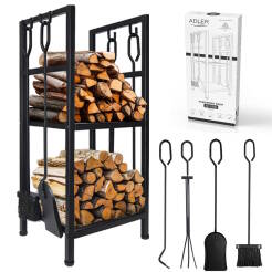 Adler AD 6815 Stojak na drewno kominkowe z zestawem narzędzi