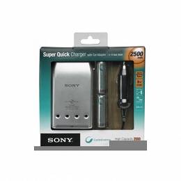 Ładowarka SONY BCG34HVE4N+4x2500mAh z zasilaczem sam.CAR