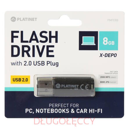 PENDRIVE USB 2.0 X-Depo 8GB BLACK platinet