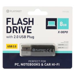 PENDRIVE USB 2.0 X-Depo 8GB BLACK platinet