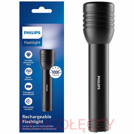 Philips Flashlights Latarka SFL7005R IPX4 1000lm akumulatorowa, opcja powerbank