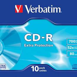 Płyta CD-R VERBATIM ExtraProtection CD-R80 700MBx52 op.10 szt 