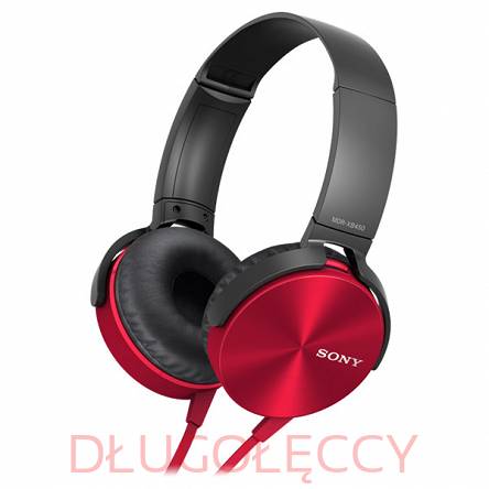 SONY MDR-XB450APR z mikrofonem czerwone