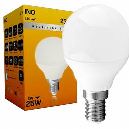 INQ E14 LED 3W 250lm P45 mała kulka 4000K neutralna biała