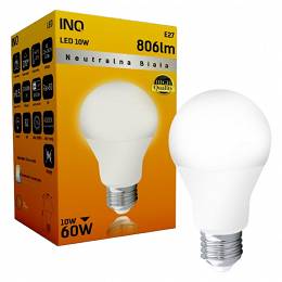 INQ E27 10W 806lm 4000K A60 żarówka LED 