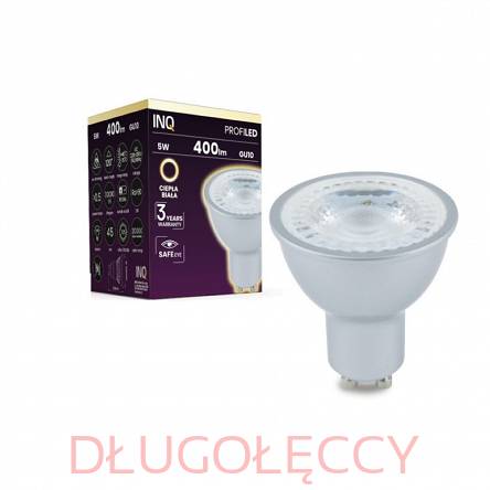 INQ LED Profi GU10 5W 400lm MR16 3000K ciepła biała