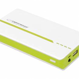 ESPERANZA POWER BANK 11000MAH ATOM LED LIGHT BIAŁO/ZIELONY