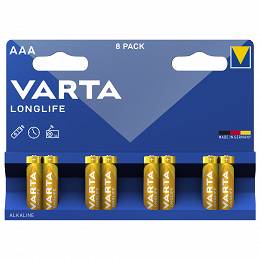 8 sztuk VARTA LR03 1,5V LONGLIFE blister 