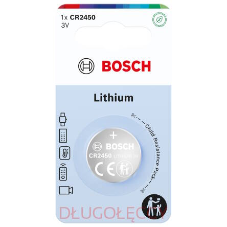 BOSCH CR2450 3V bateria litowa 1szt