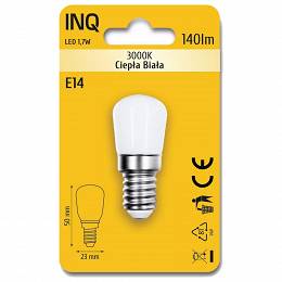 Lampa led E14 1,7W T22 140lm 3000K lodówka INQ