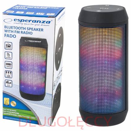 ESPERANZA GŁOŚNIK BLUETOOTH FM Z PODŚWIETLENIEM LED FADO