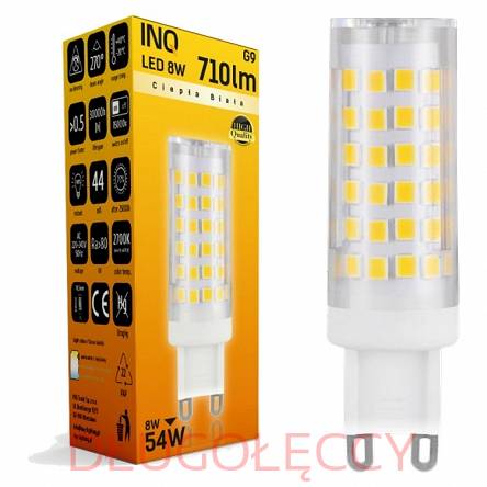 INQ G9 LED 8W (54W) 710lm TOWER 2700K ciepła biała