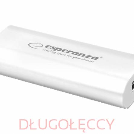 ESPERANZA POWER BANK HADRON 4400mAh BIAŁY