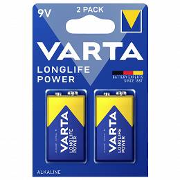 Baterie VARTA 6LR61 9V LongLife Power alkaliczna blister 2 sztuki 