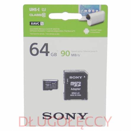 SONY karta pamięci SD SDHC UHS-I klasa10 64GB do 90MB/s