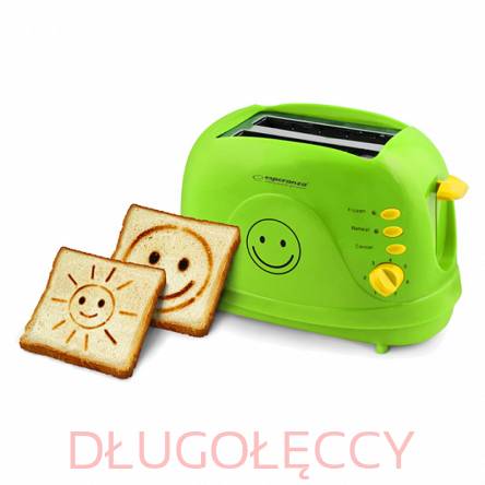 ESPERANZA Toster dla dzieci SMILEY 750W Zielony