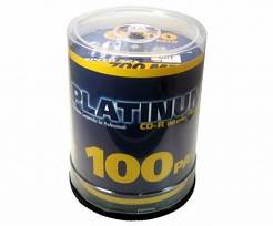 Płyta CD-R PLATINUM CD-R80 700MBx52 op 100 szt cake box