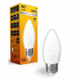 INQ E27 5W (30W) C37 320lm świeczka 4000K neutralna biała