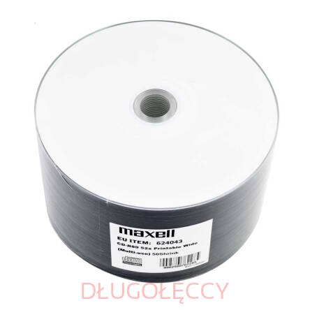 MAXELL CD-R 700MB x52 printable do nadruku opak 50szt spin