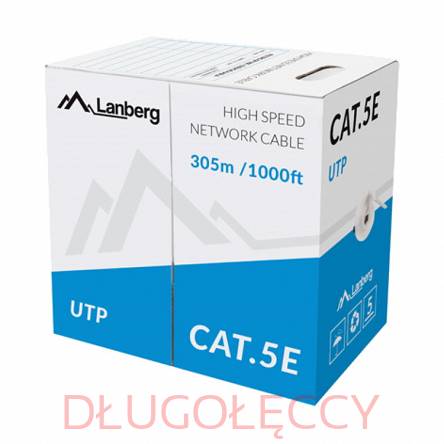 KABEL UTP CAT 5E PATCHCORD 305M szary