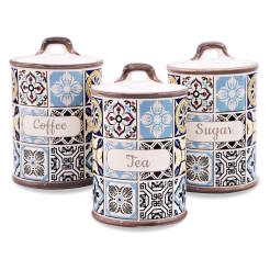 Zestaw trzech pojemników ceramicznych 0,75L seria "HOLIDAY IN PORTO" MR 20005-03CS MAESTRO